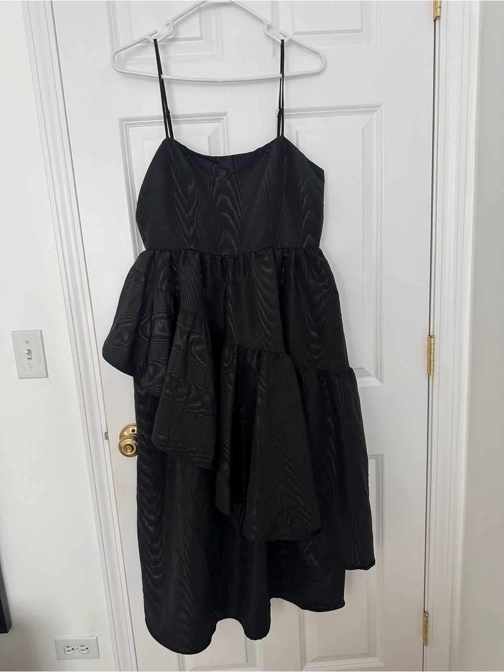 Kate Spade New York x Target Black Women's Tiered Ruffle Midi Dress, Women's M